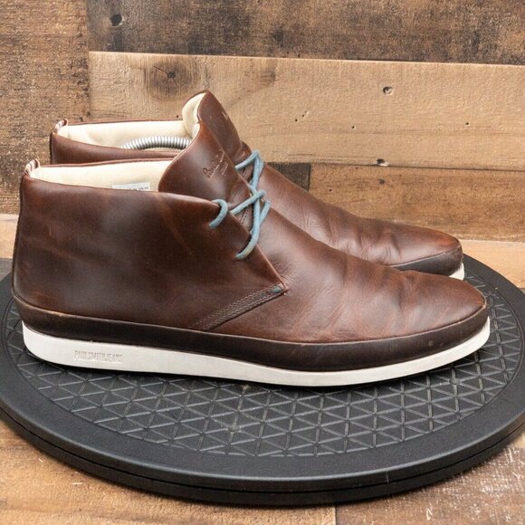 PAUL SMITH JEANS MENS CHUKKA BOOTS BROWN LEATHER LACE UP BUSINESS CASUAL SIZE 11 - Picture 9 of 9
